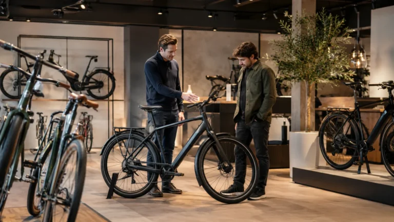 Een specialist van Bosstad geeft advies in de winkel